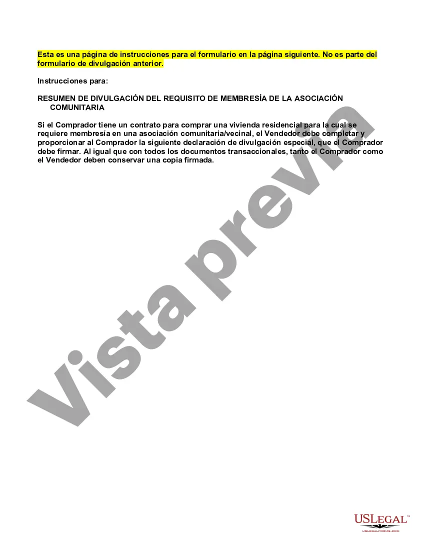 Preview Declaración de Divulgación de Ventas de Bienes Raíces Residenciales