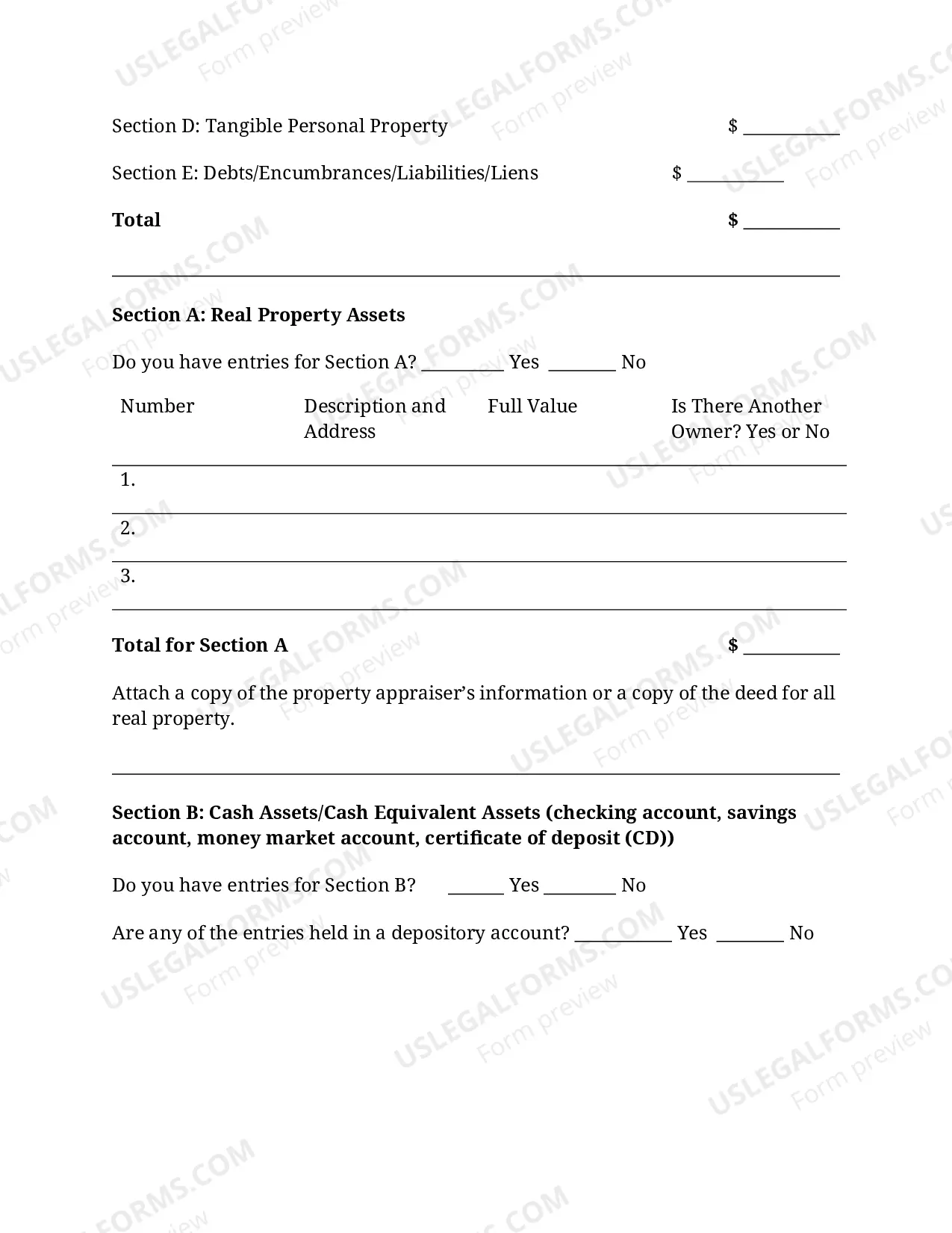 Preview Initial Inventory of Guardianship