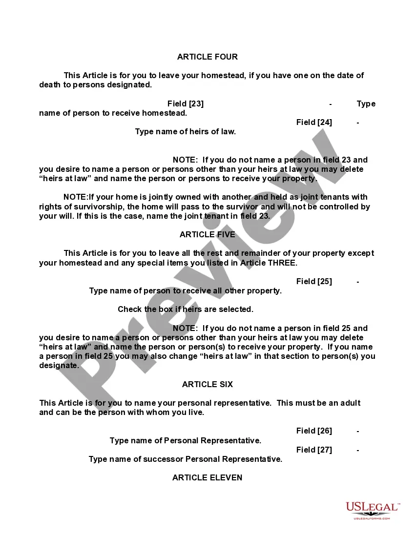 Preview Mutual Wills containing Last Will and Testaments for Man and Woman living together not Married with No Children