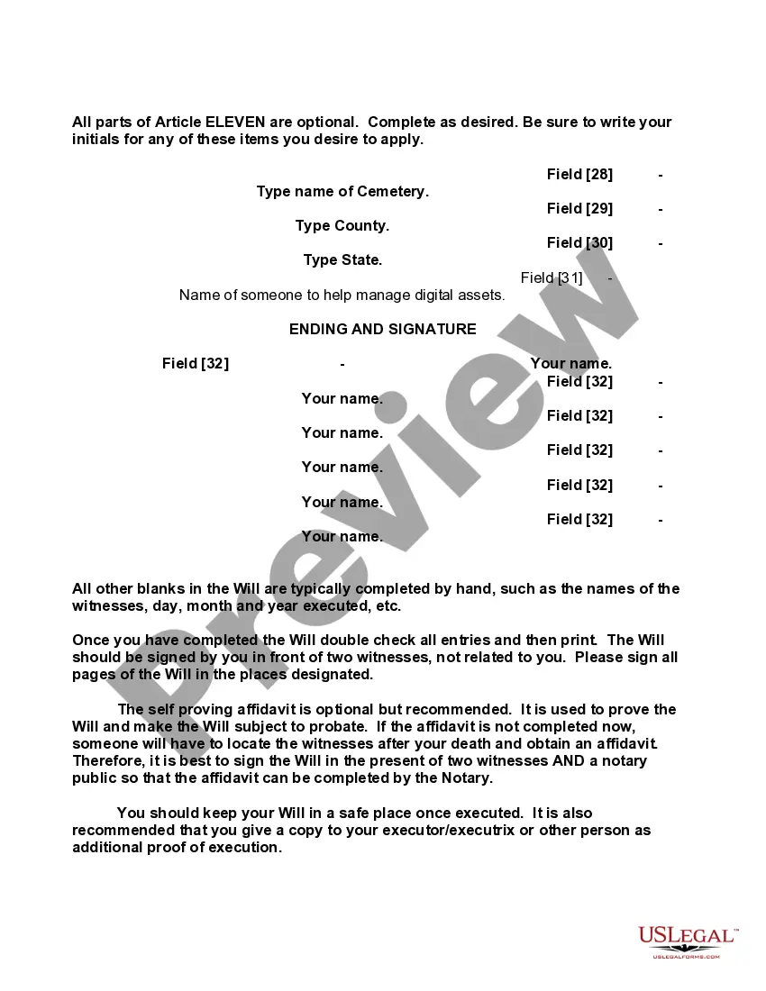 Preview Mutual Wills containing Last Will and Testaments for Man and Woman living together not Married with No Children