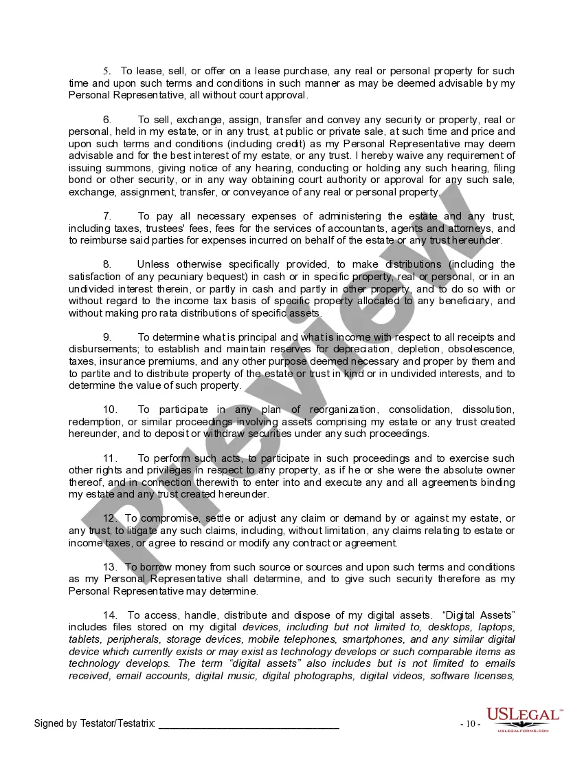 Preview Mutual Wills Package of Last Wills and Testaments for Man and Woman living together not Married with Adult Children