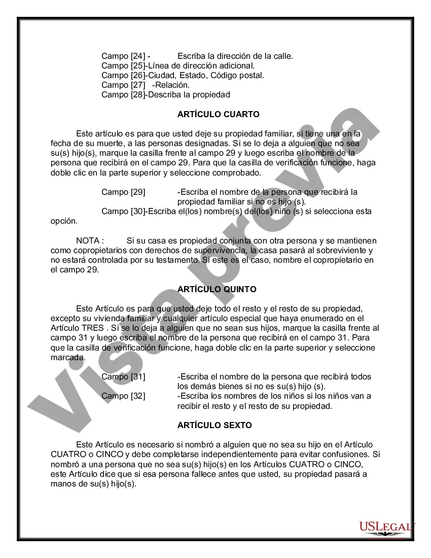 Preview Testamentos Mutuos o Últimas Voluntades y Testamentos para Personas Solteras que conviven con Hijos Menores