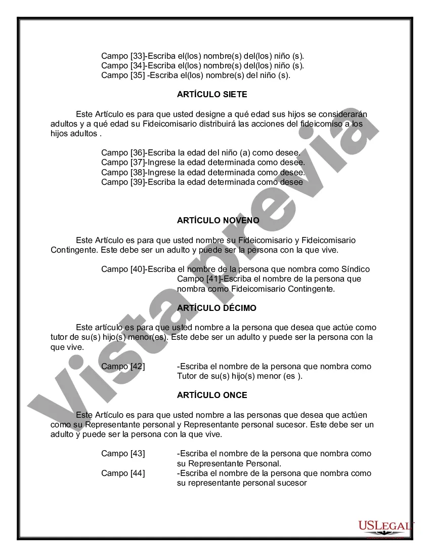 Preview Testamentos Mutuos o Últimas Voluntades y Testamentos para Personas Solteras que conviven con Hijos Menores