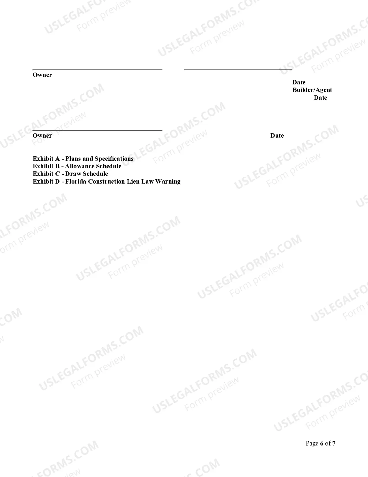 Preview Residential Construction Agreement