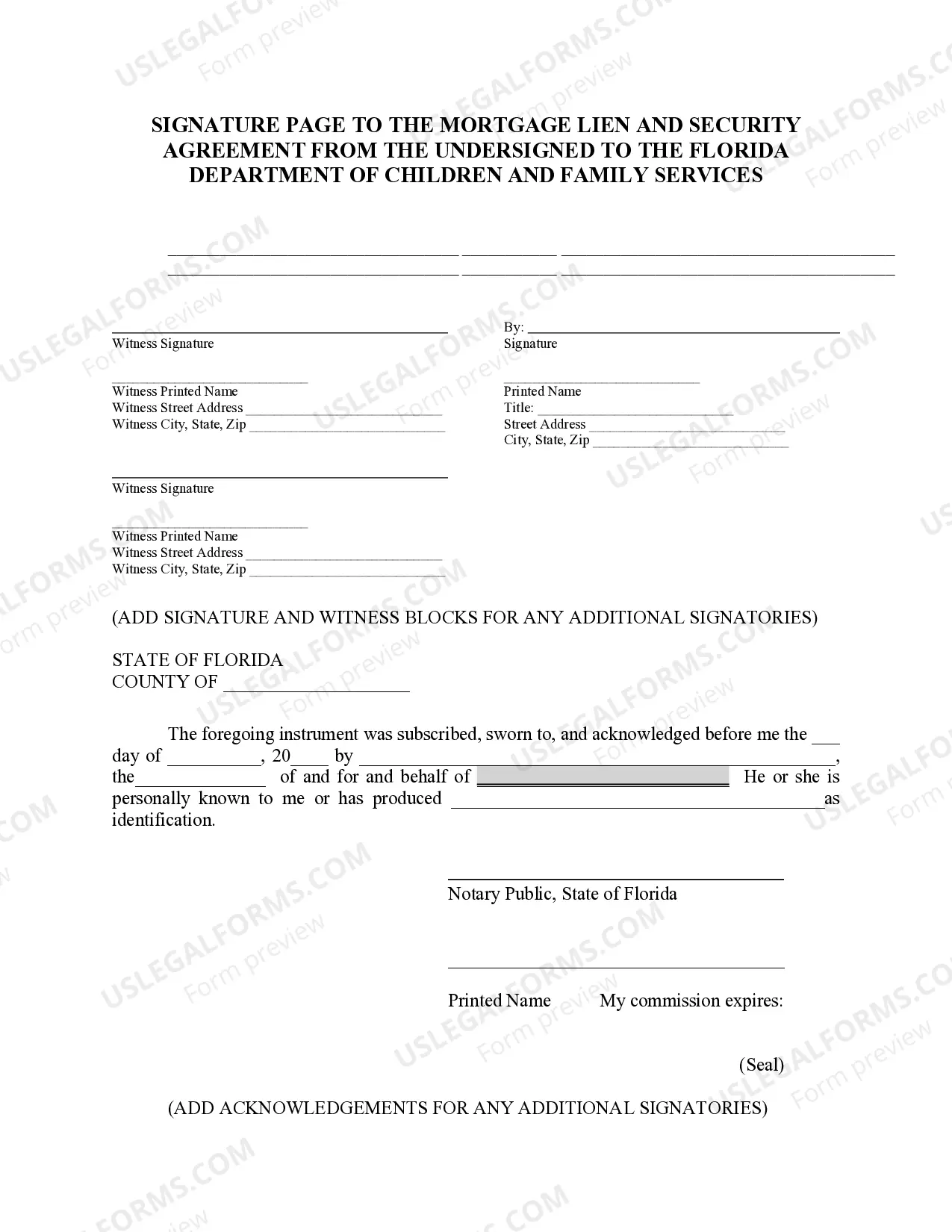 Preview Mortgage Lien and Security Agreement