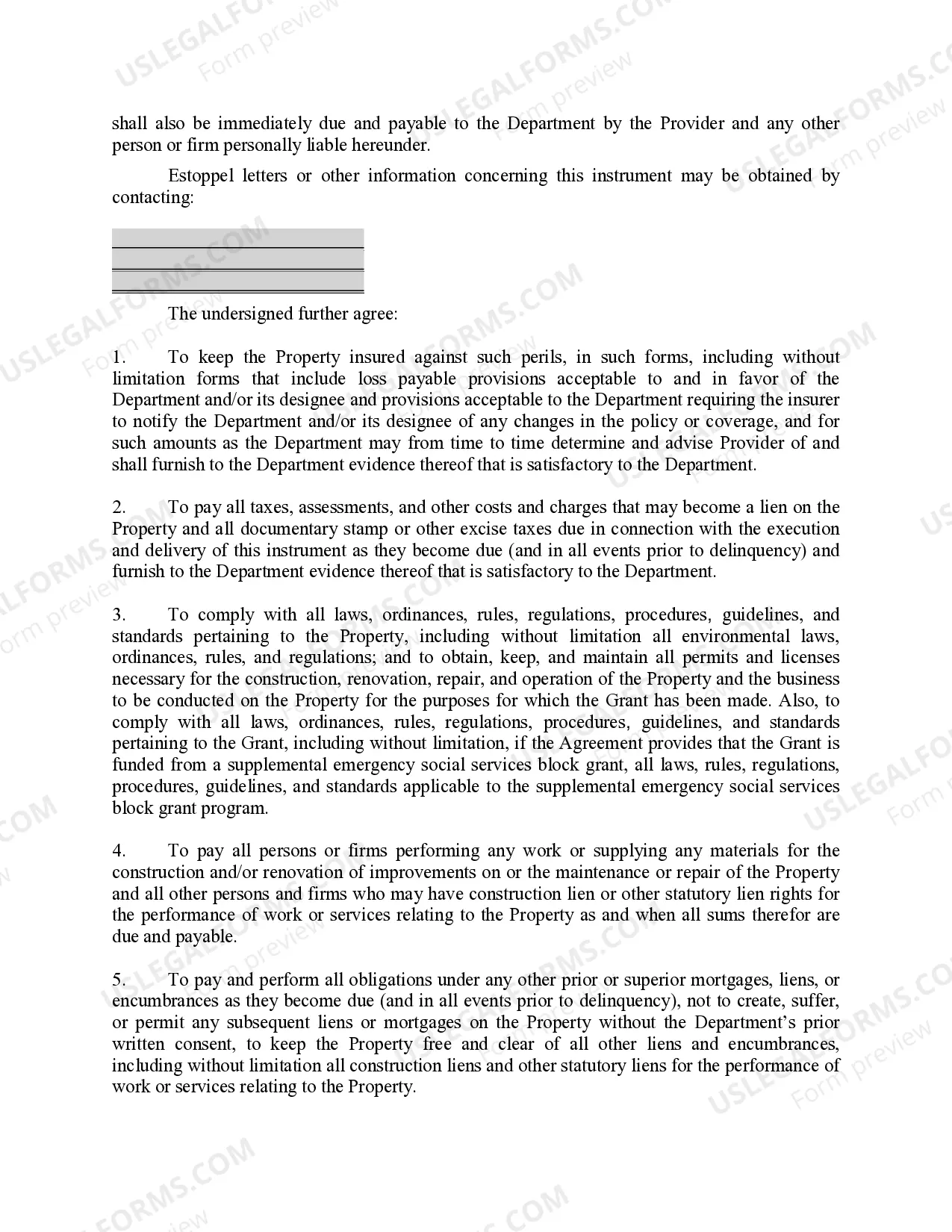 Preview Mortgage Lien and Security Agreement