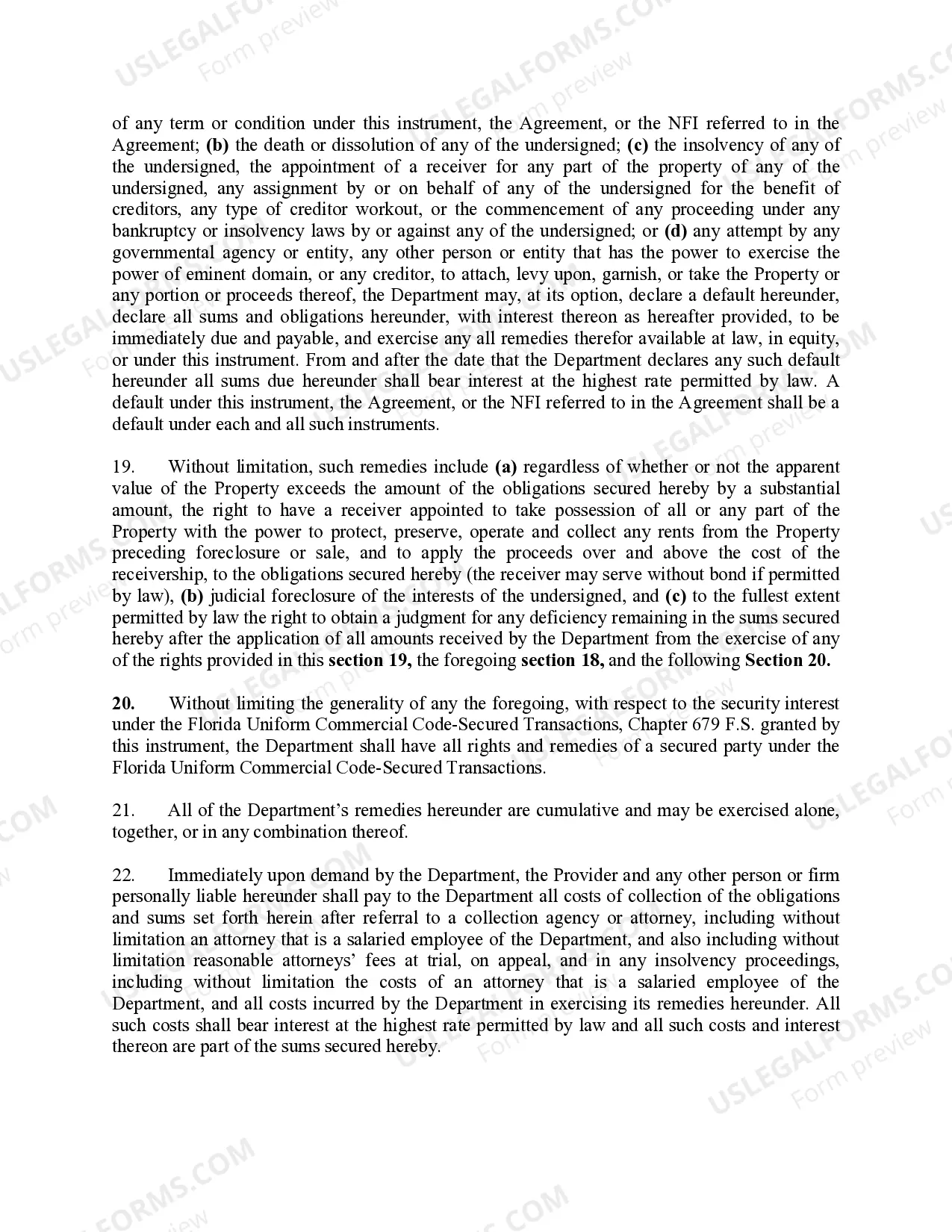 Preview Mortgage Lien and Security Agreement