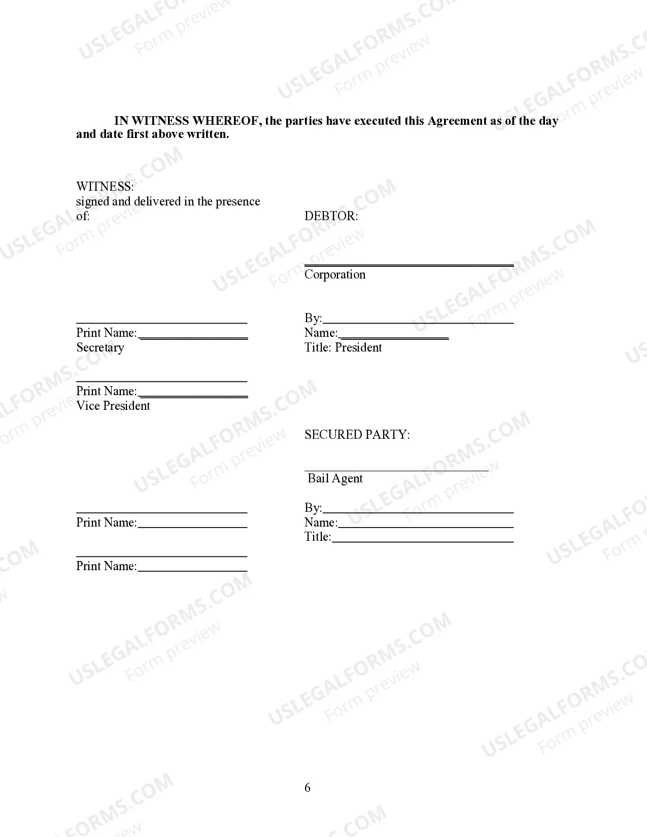 Preview UCC Security Agreement