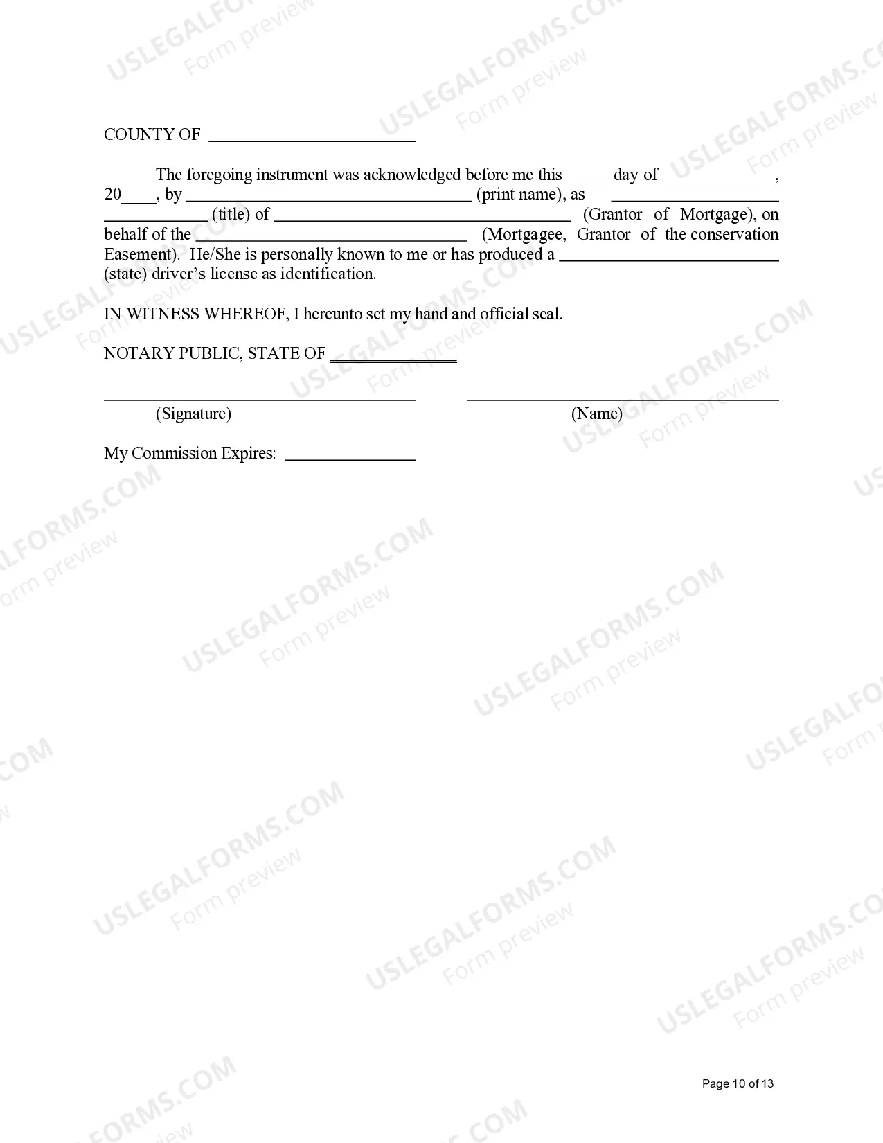 Preview Conservation Easement - 3rd Party