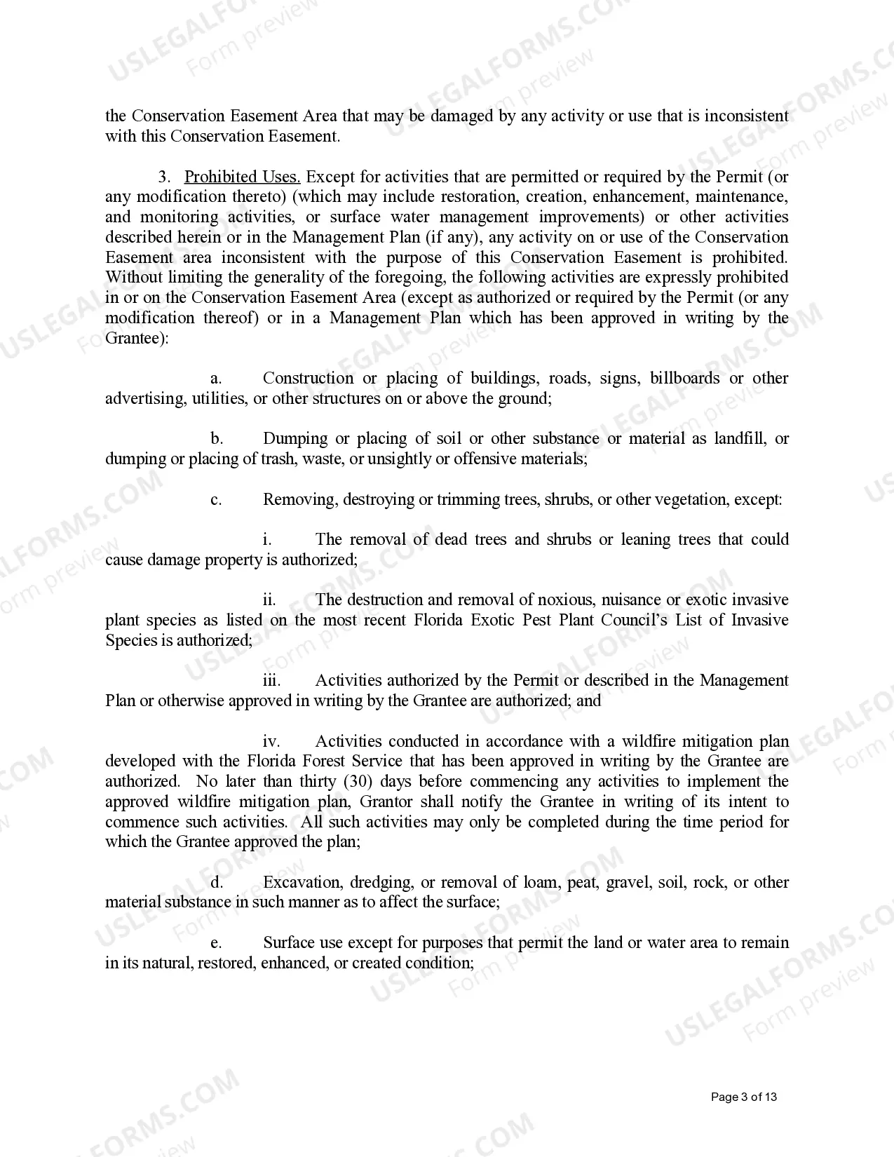 Preview Conservation Easement - 3rd Party