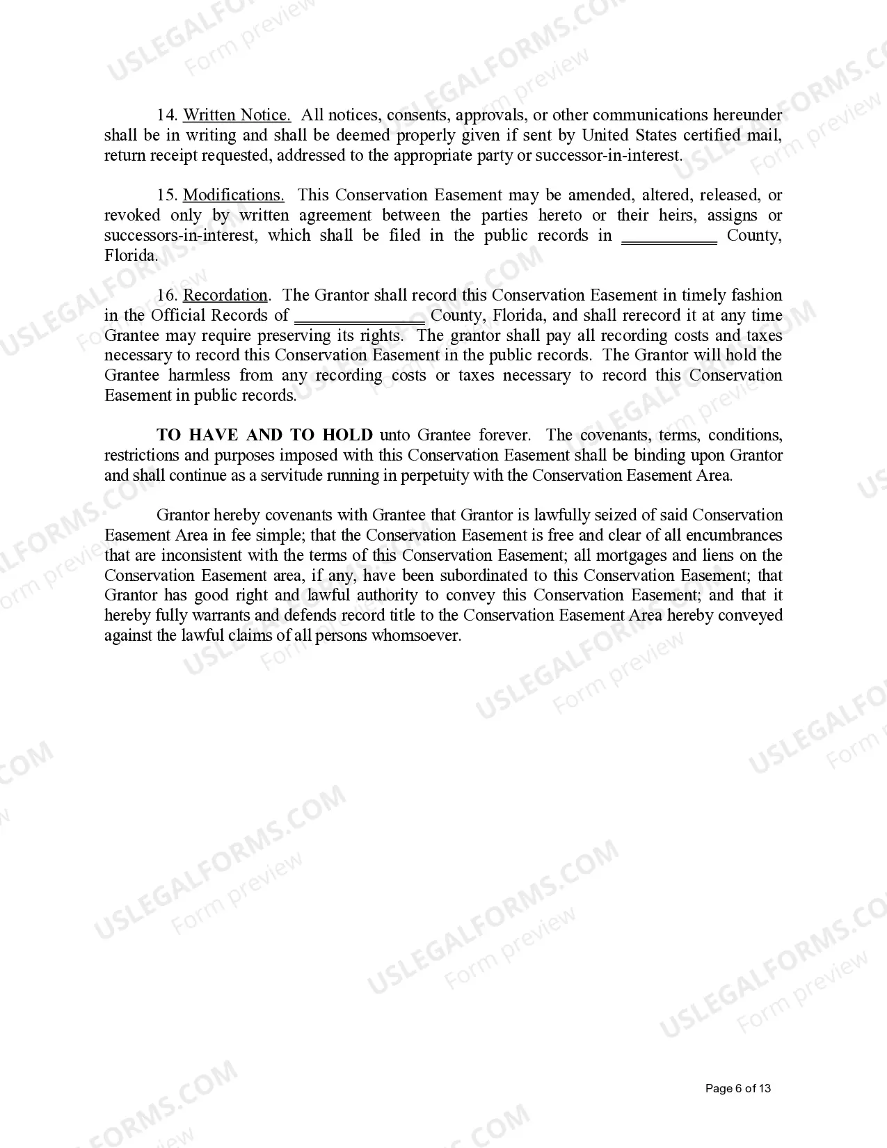 Preview Conservation Easement - 3rd Party