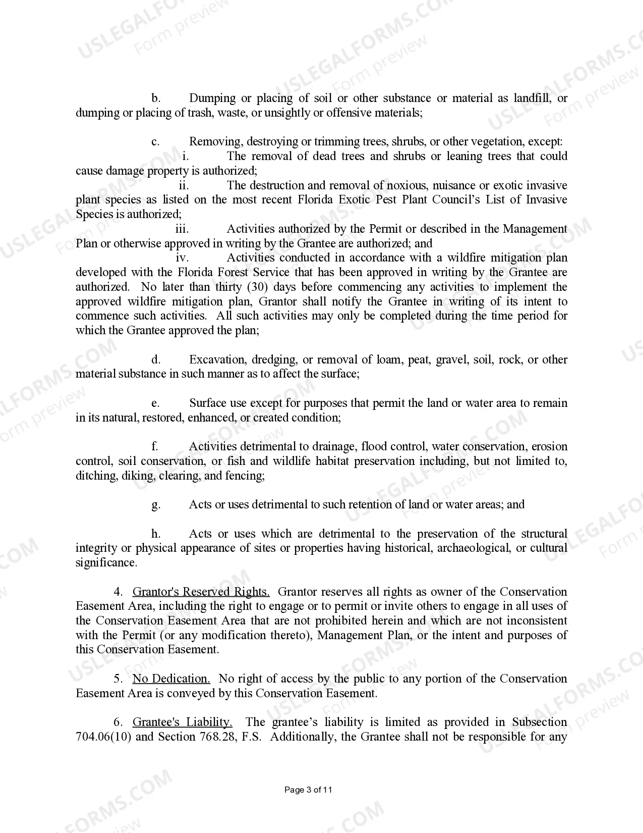 Preview Deed of Conservation Easement for Local Governments