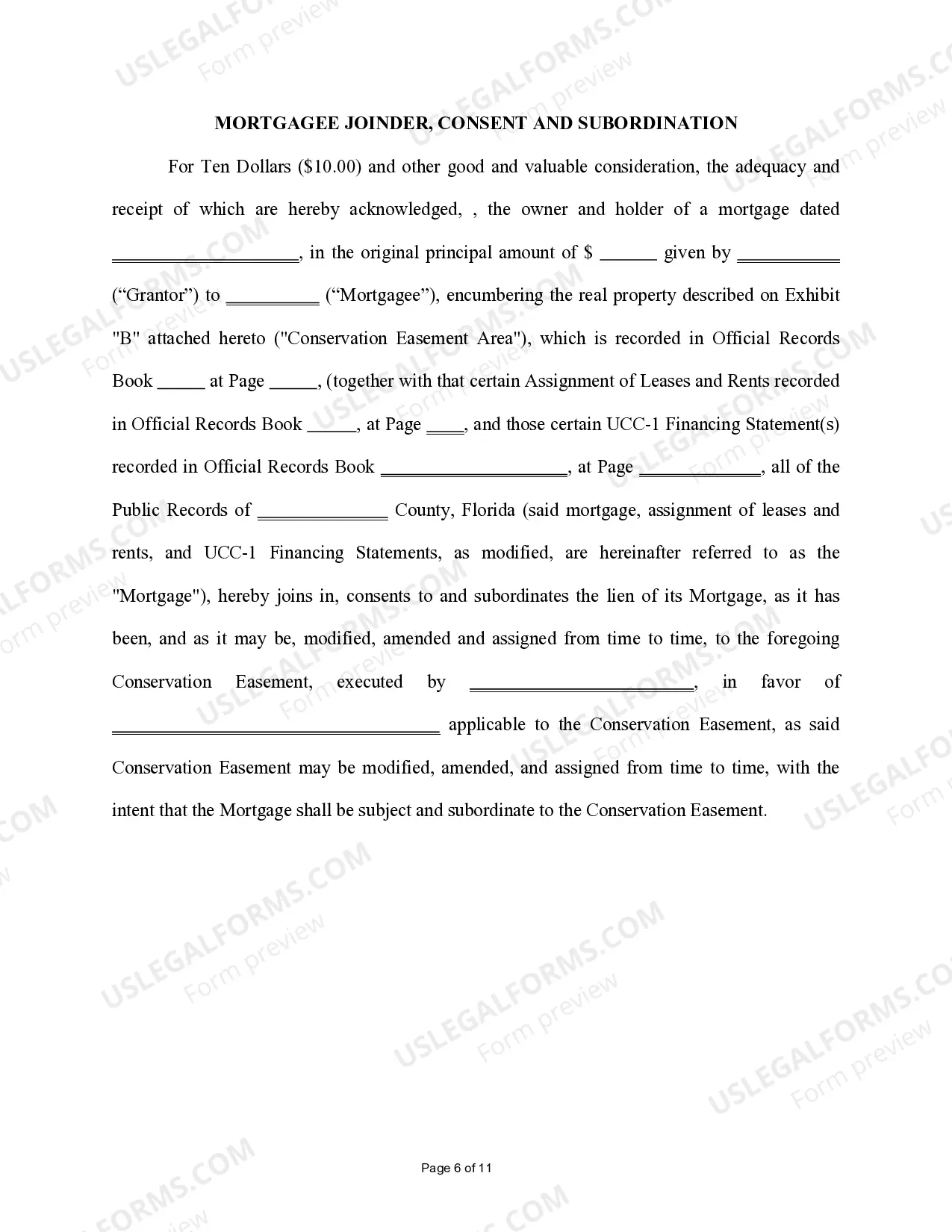 Preview Deed of Conservation Easement for Local Governments