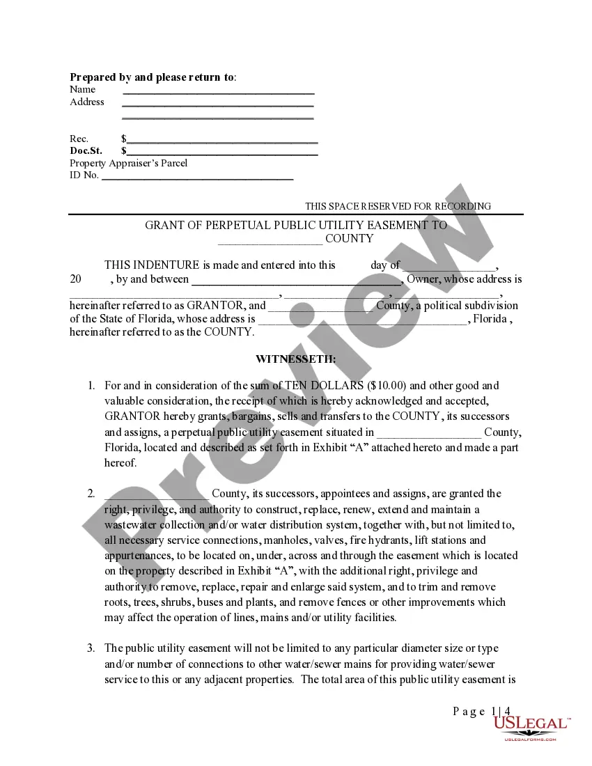 Preview Public Utility Easement