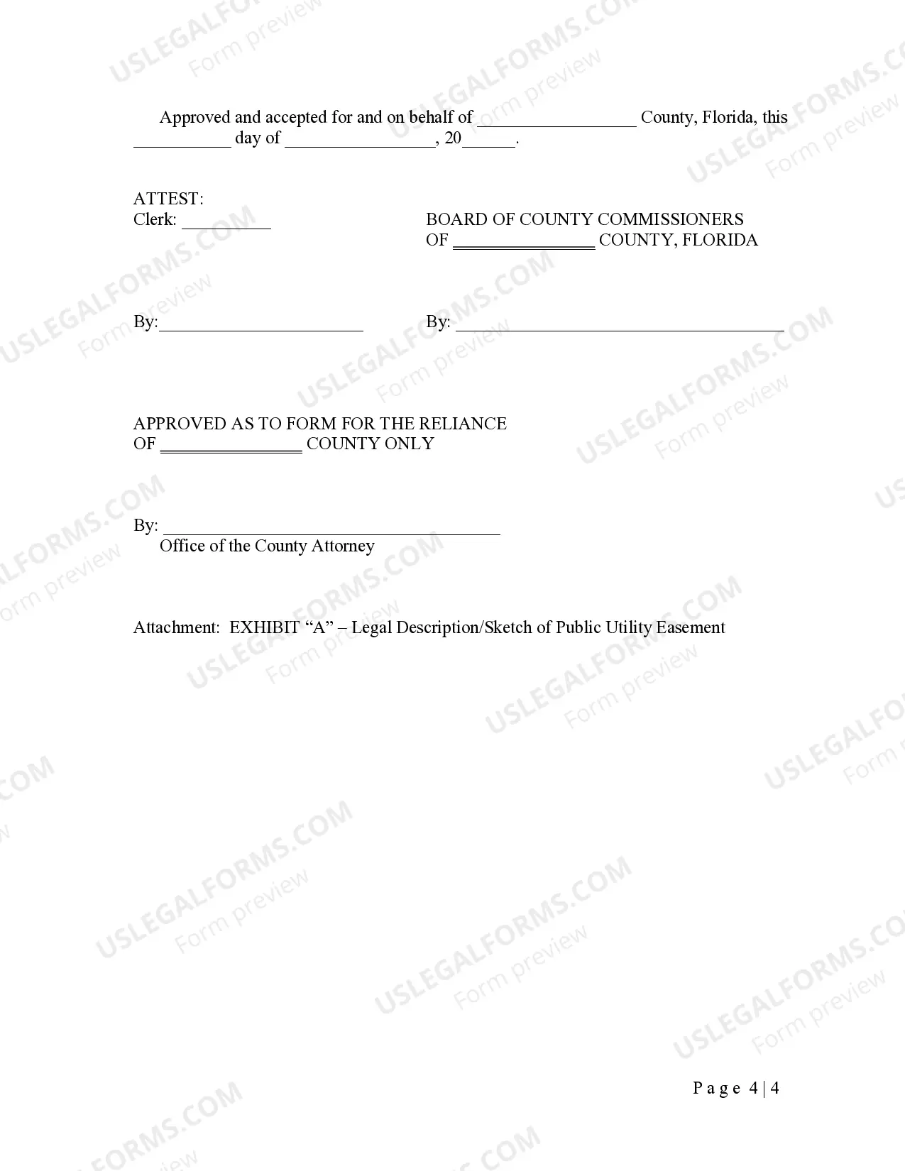 Preview Public Utility Easement