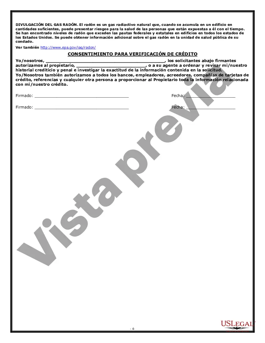 Preview Cuestionario de solicitud de alquiler de arrendamiento de apartamento