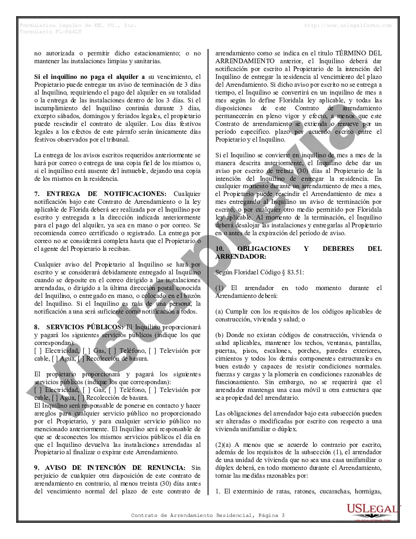 Preview Contrato de arrendamiento de alquiler residencial