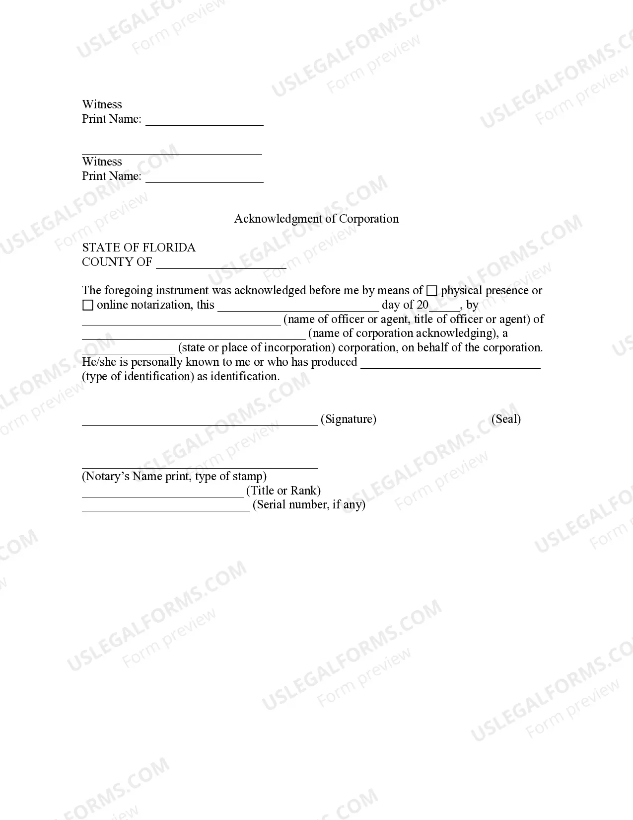 Preview Bill of Sale without Warranty by Corporate Seller