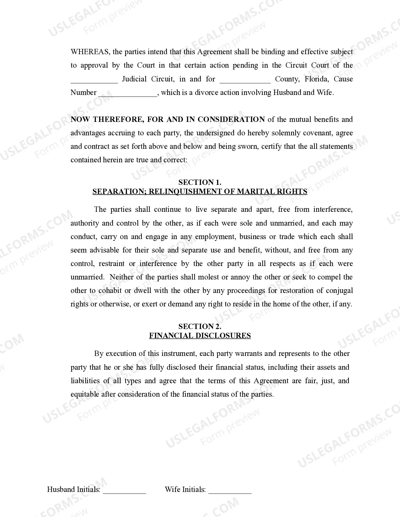 Preview Marital Legal Separation and Property Settlement Agreement Adult Children Parties May have Joint Property or Debts where Divorce Action Filed