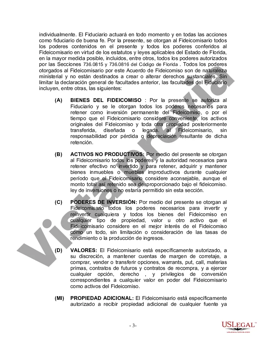 Preview Fideicomiso en vida para esposo y esposa sin hijos