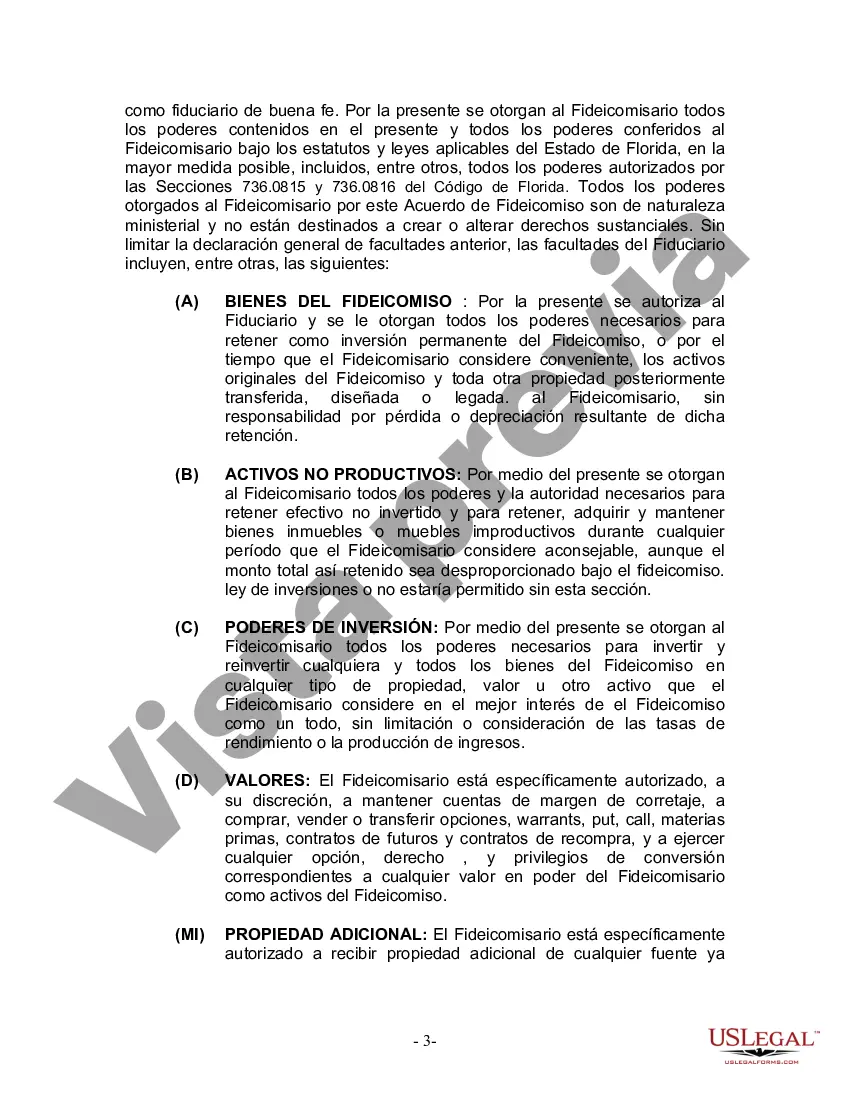 Preview Fideicomiso en vida para persona soltera, divorciada o viuda o viuda con hijos