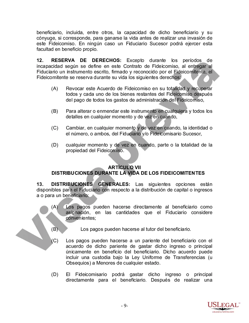 Preview Fideicomiso en vida para esposo y esposa con hijos menores o adultos