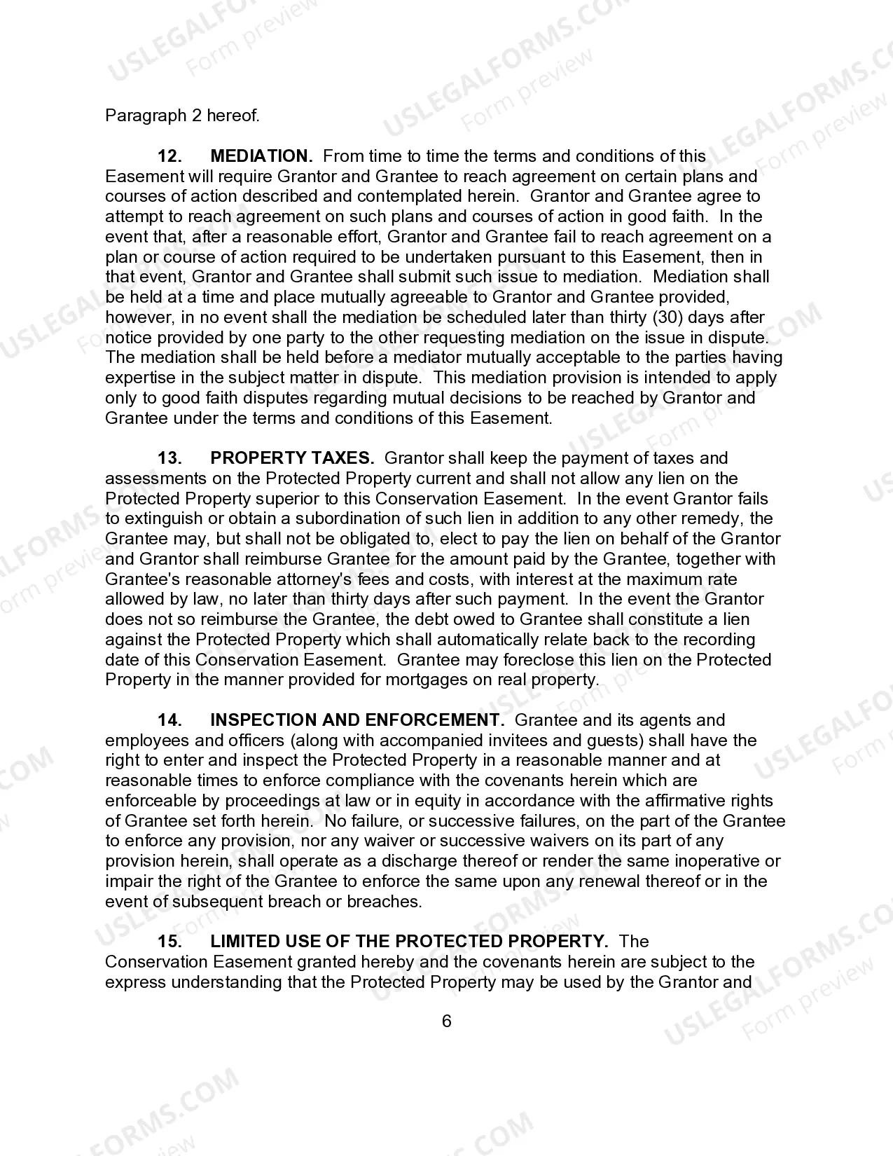 Preview Conservative Easement