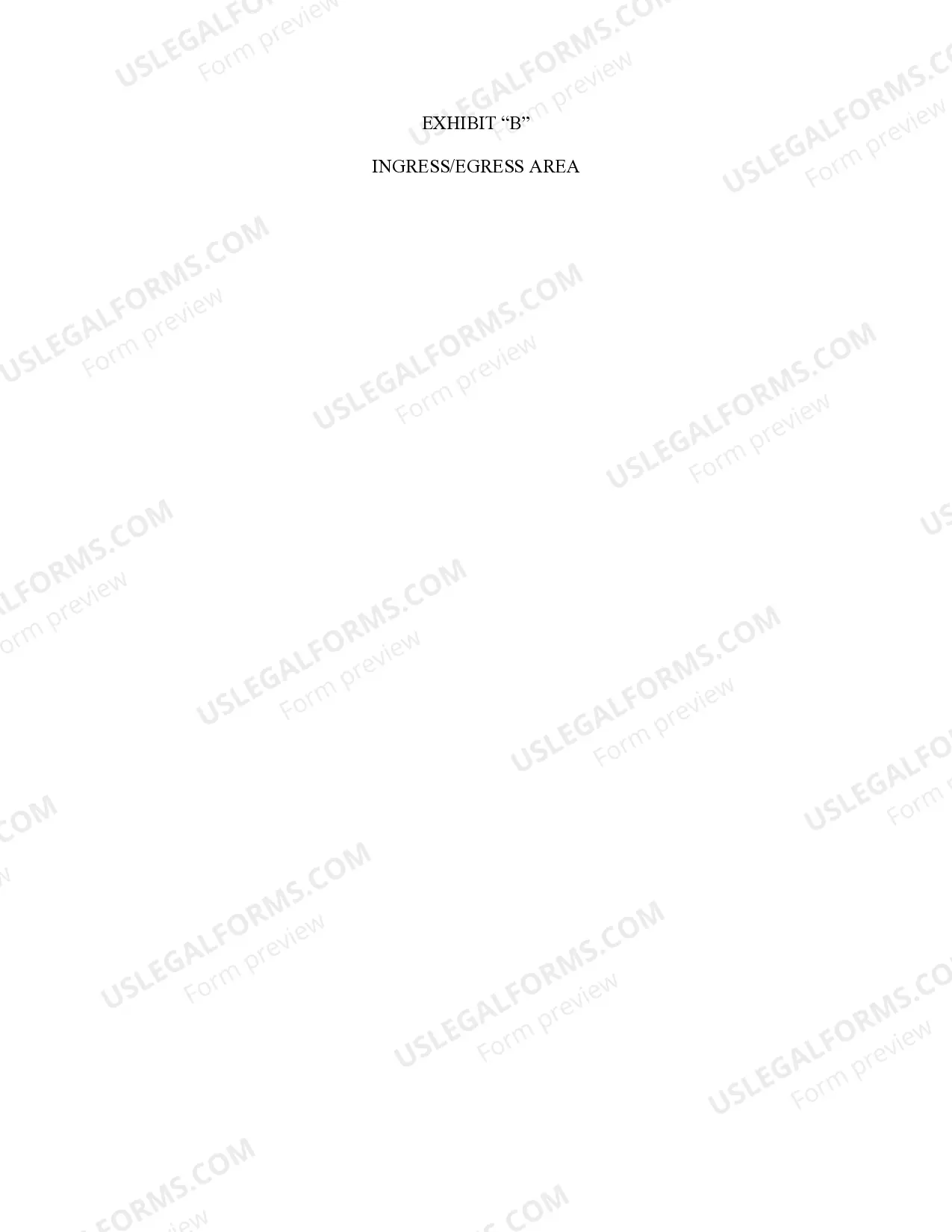 Preview Easement for Utilities