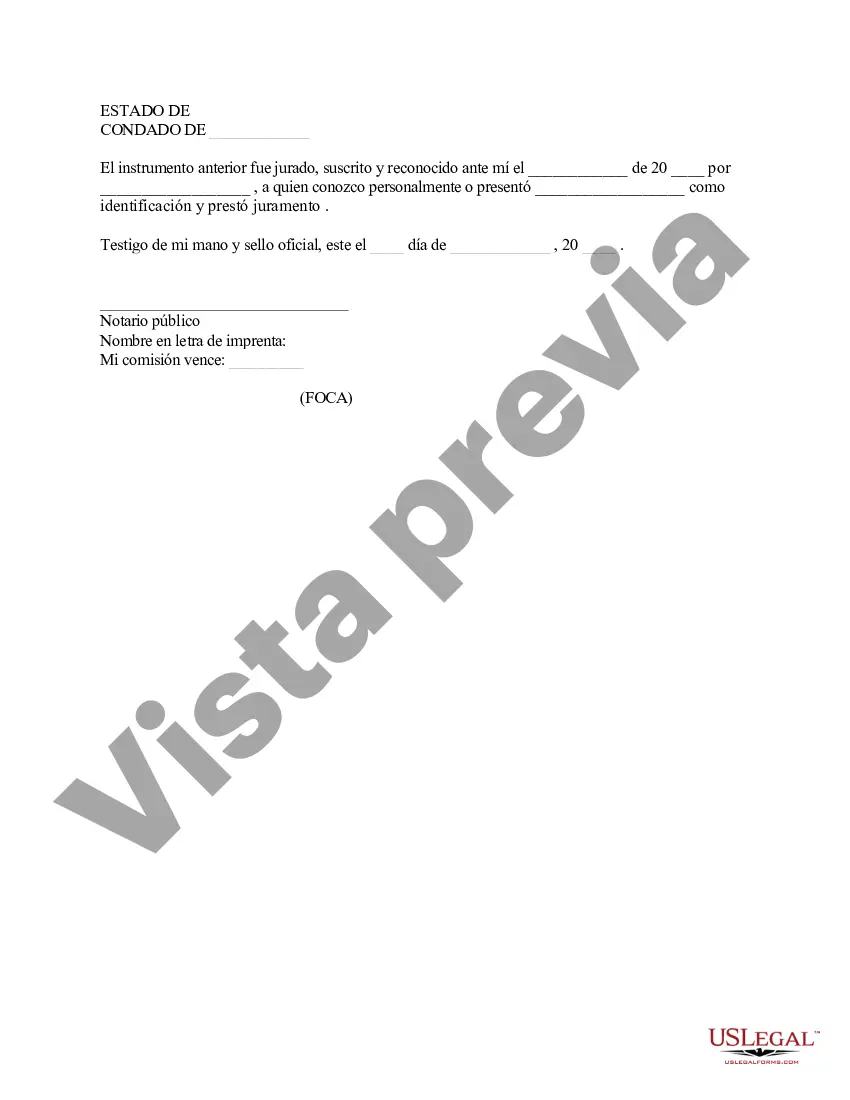 Preview Declaración jurada de confianza