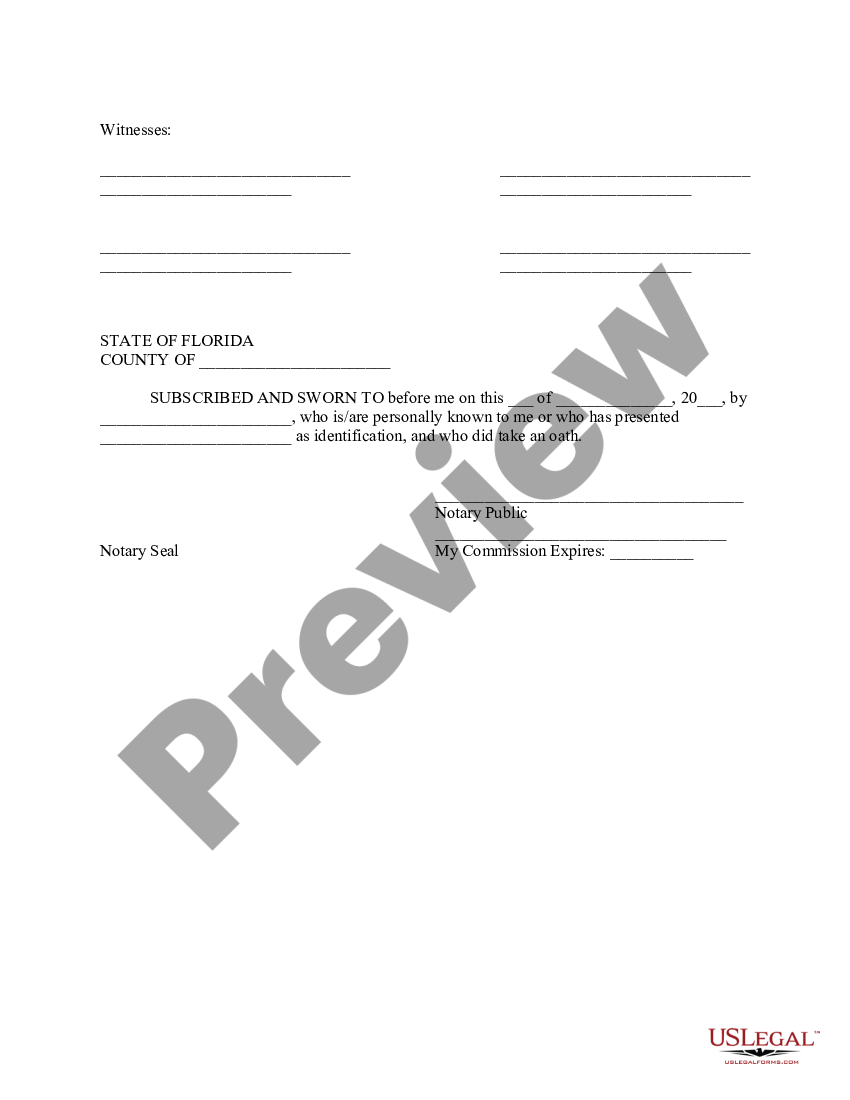 Miami Dade Florida Trustee Affidavit Us Legal Forms 8452