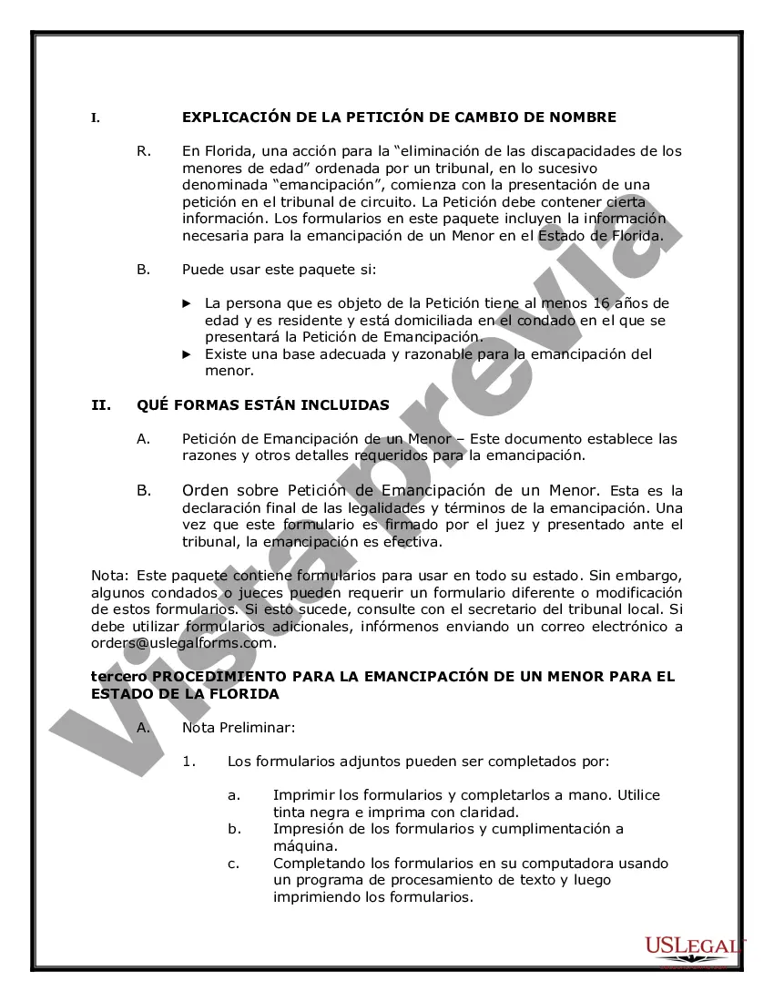 Preview Emancipación - Eliminación del paquete de discapacidad de minorías