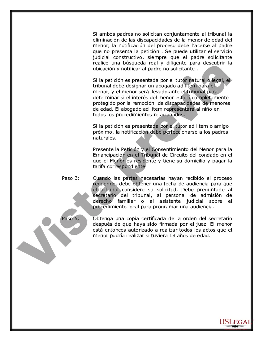 Preview Emancipación - Eliminación del paquete de discapacidad de minorías