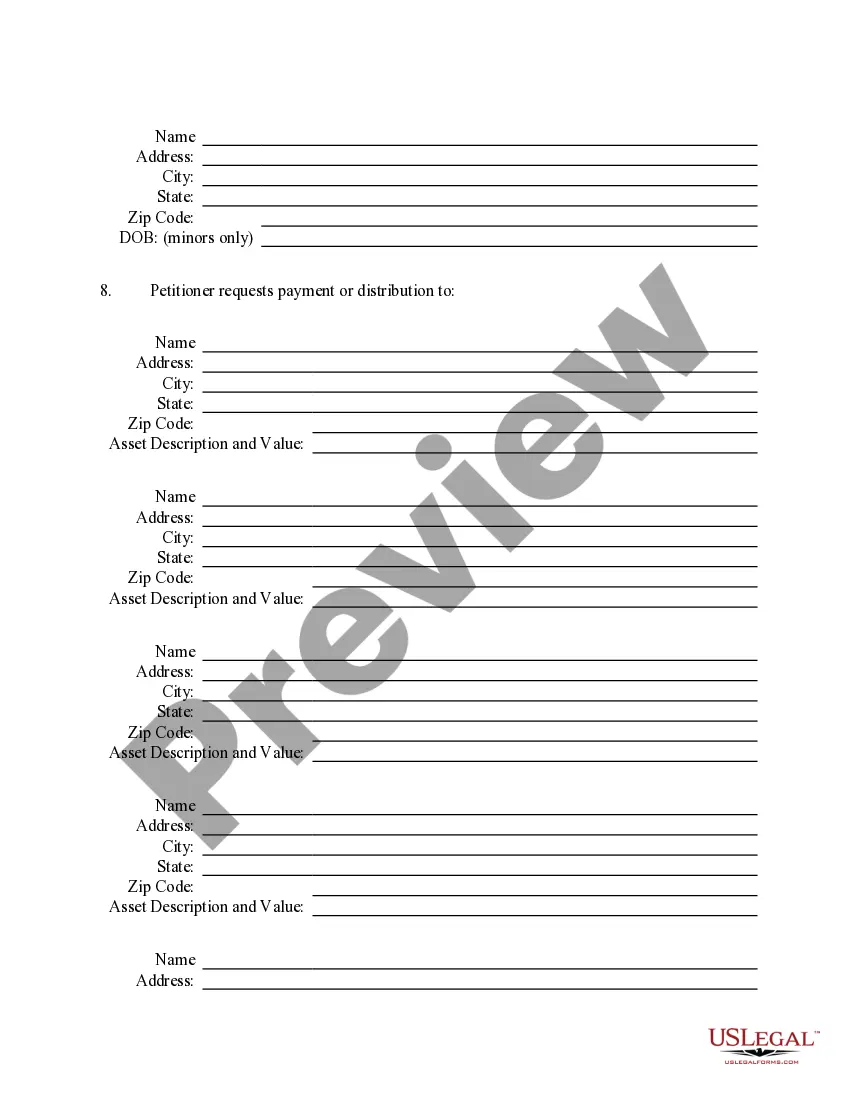 Preview Disposition Without Administration - Small Estates - Personal Only
