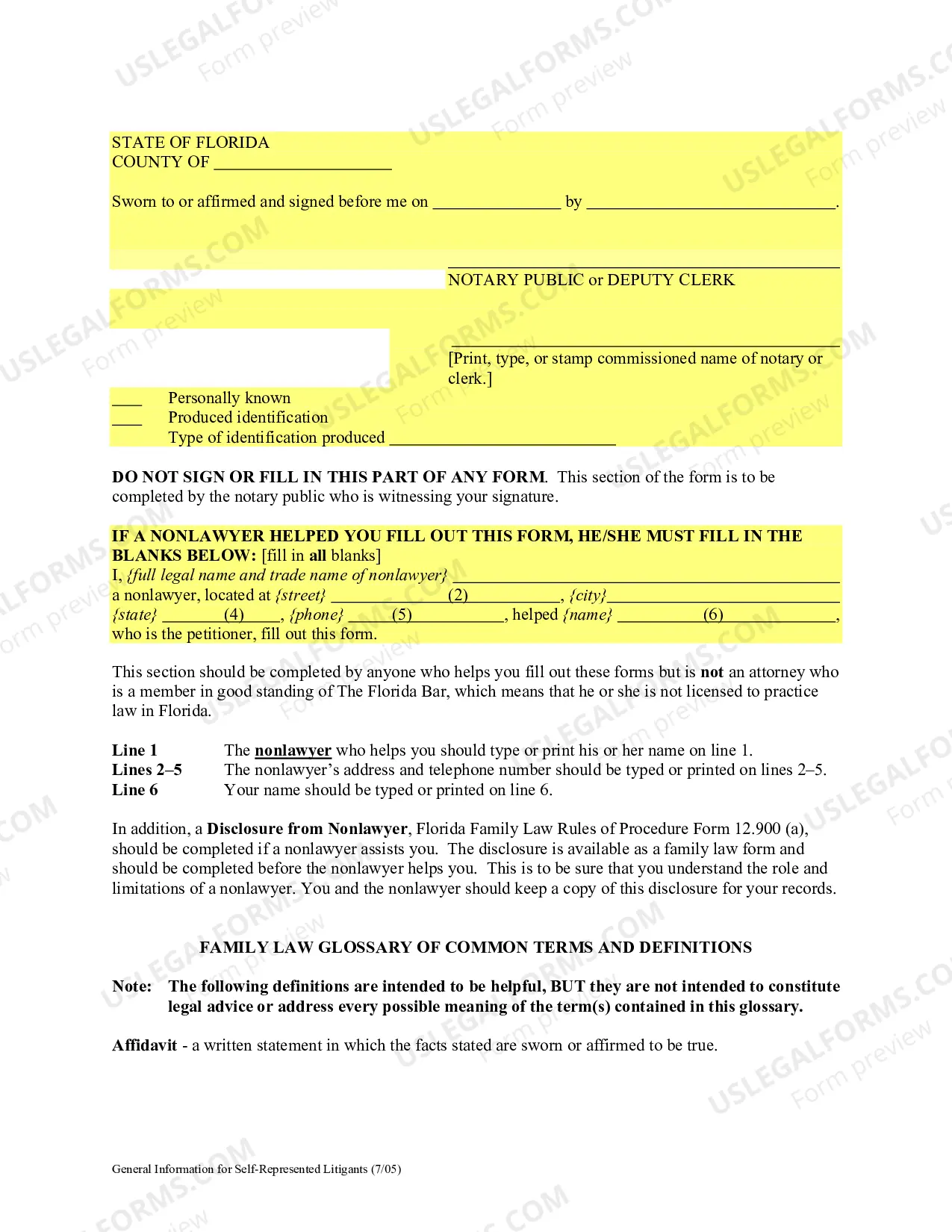 Preview General Information for Self-Represented Litigants