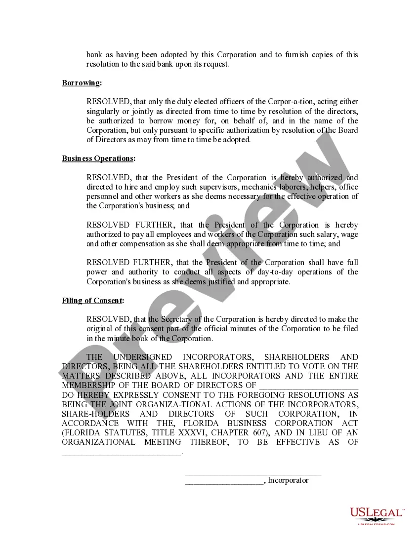 Preview Minutes for Organizational Meeting