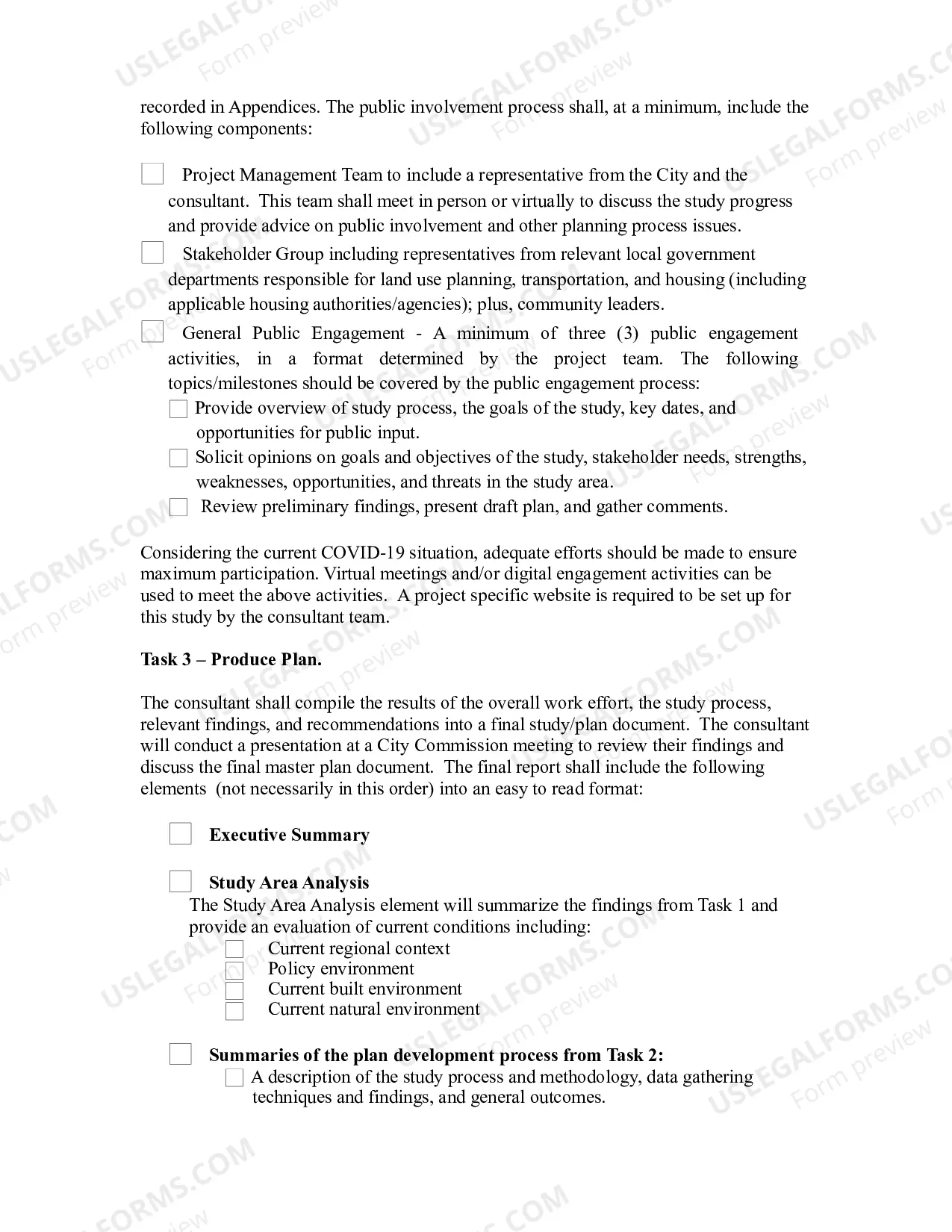 Preview Request for Proposal for Real Estate Master Plan