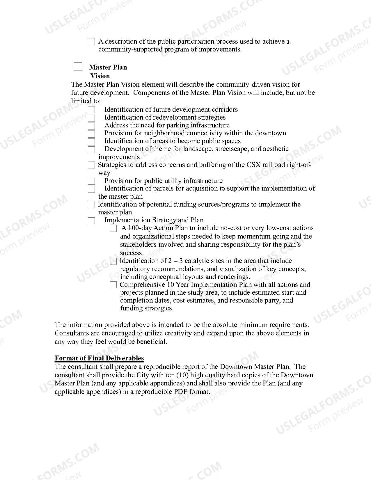 Preview Request for Proposal for Real Estate Master Plan