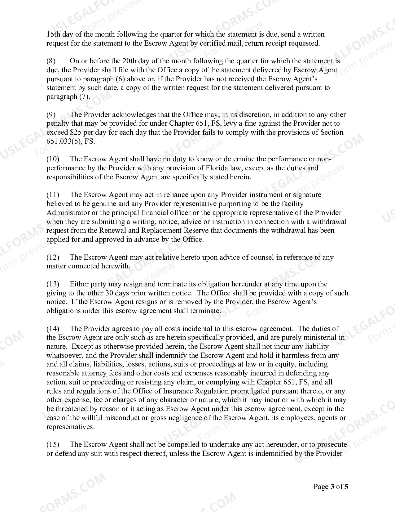 Preview Renewal and Replacement Reserve Escrow Agreement