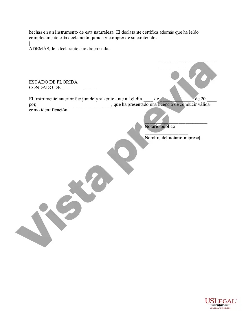 Get Declaración jurada de apoderado para poder notarial duradero Preview Declaración jurada de apoderado para poder notarial duradero