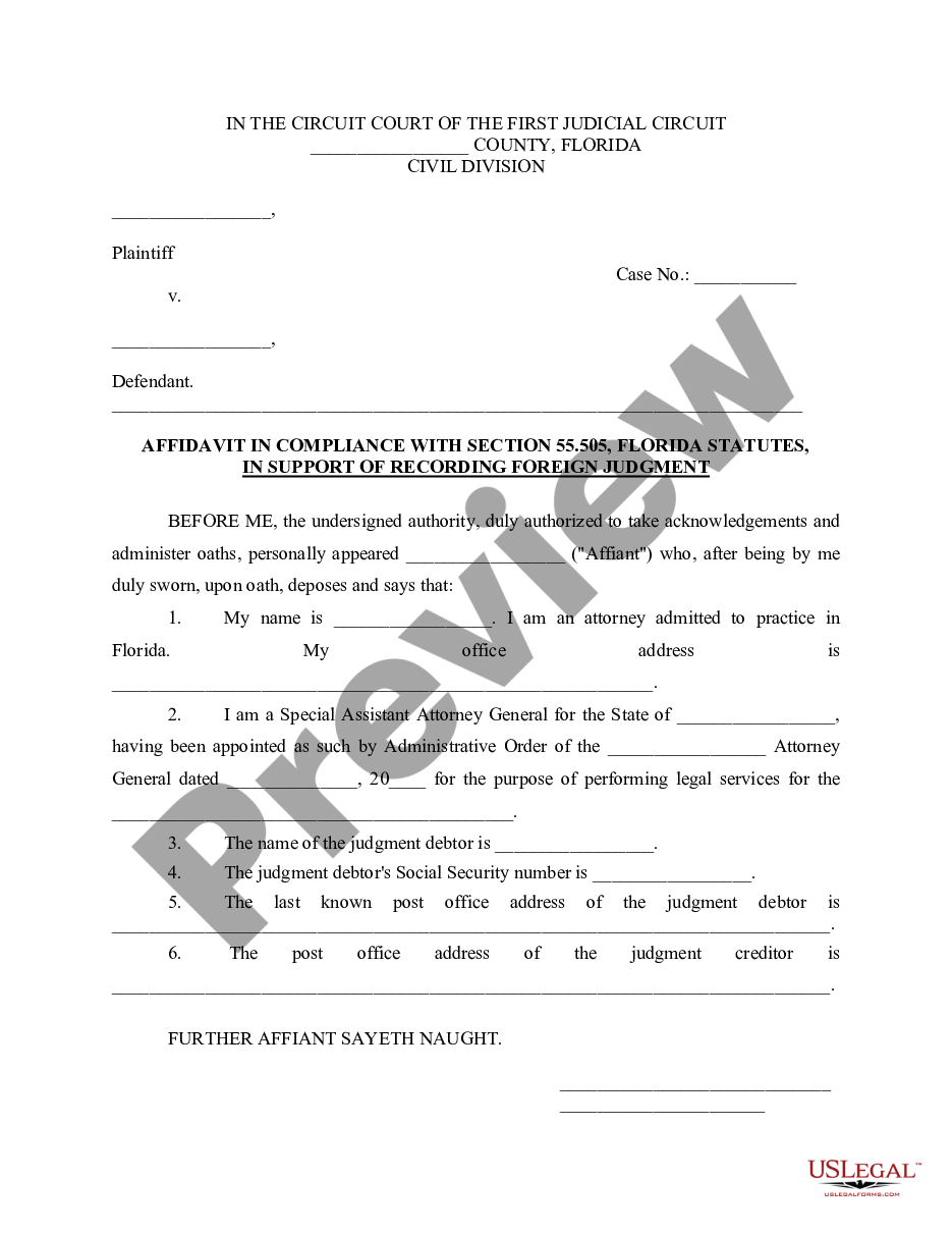 Port St Lucie Affidavit In Compliance With Section 55505 Continuous Marriage Affidavit Us 3619