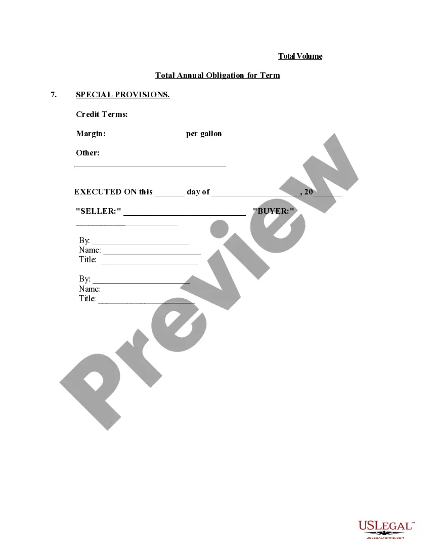 Preview Fuel Sales Agreement/Branded Agreement