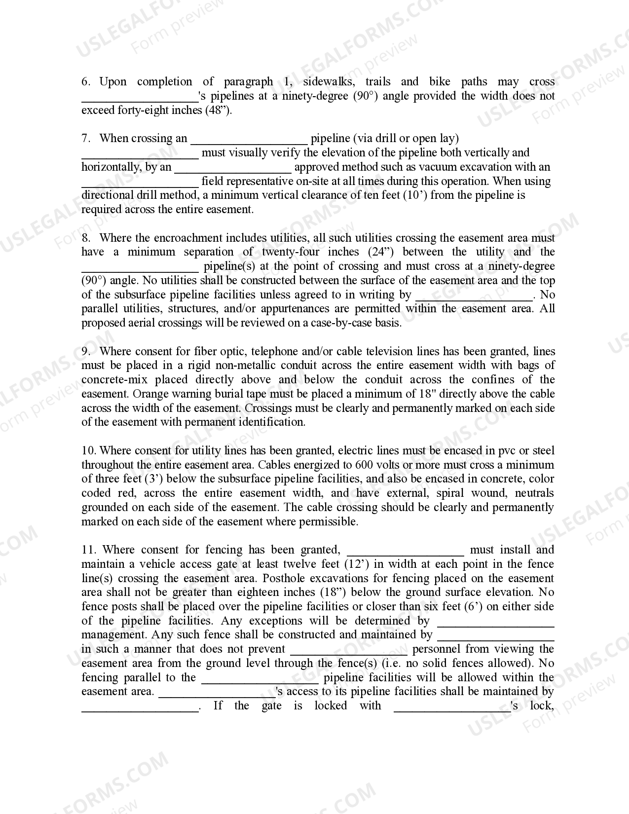 Orlando Florida Encroachment Agreement US Legal Forms