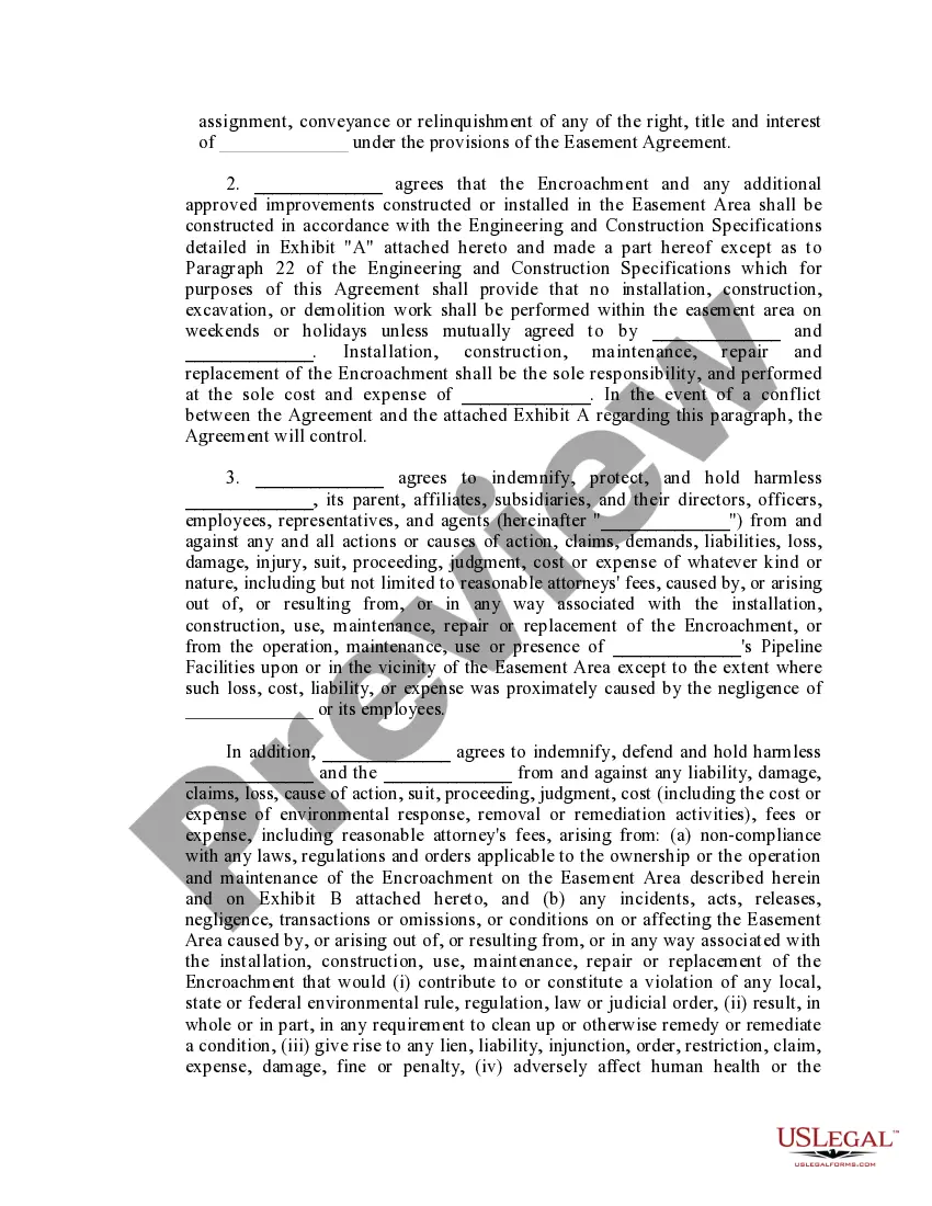 Get Encroachment Agreement Preview Encroachment Agreement