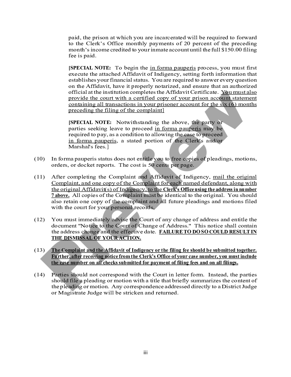 page 2 Civil Rights Complaint Form preview