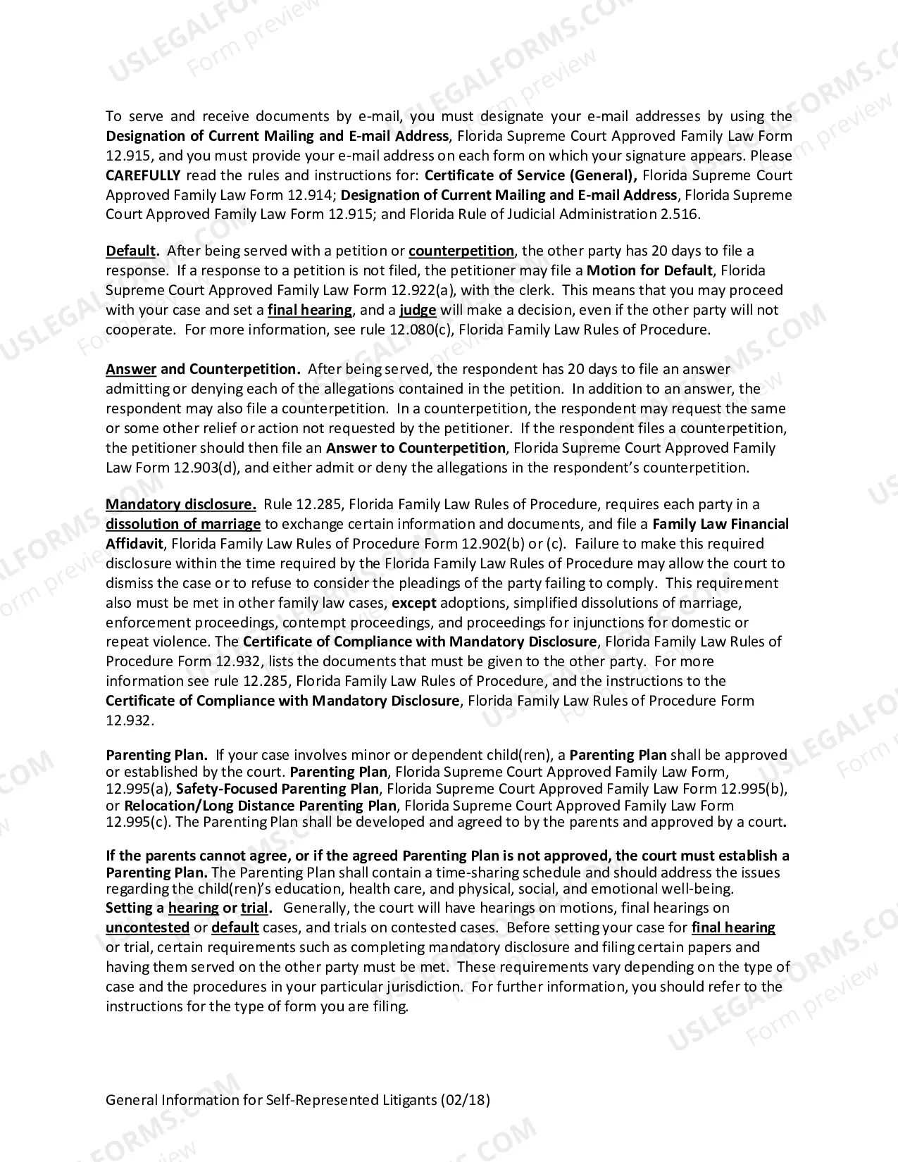 Preview Name Change Instructions and Forms for an Adult in Clay County Only