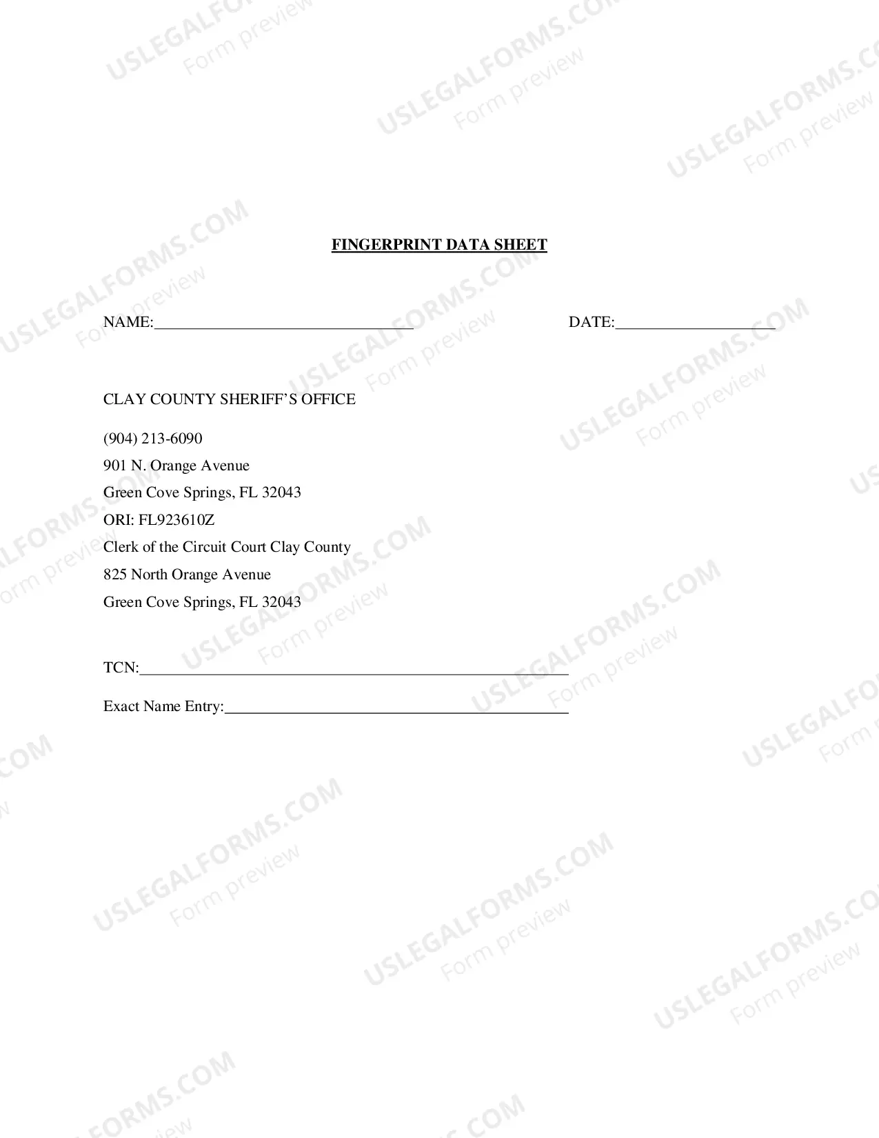 Preview Name Change Instructions and Forms for an Adult in Clay County Only