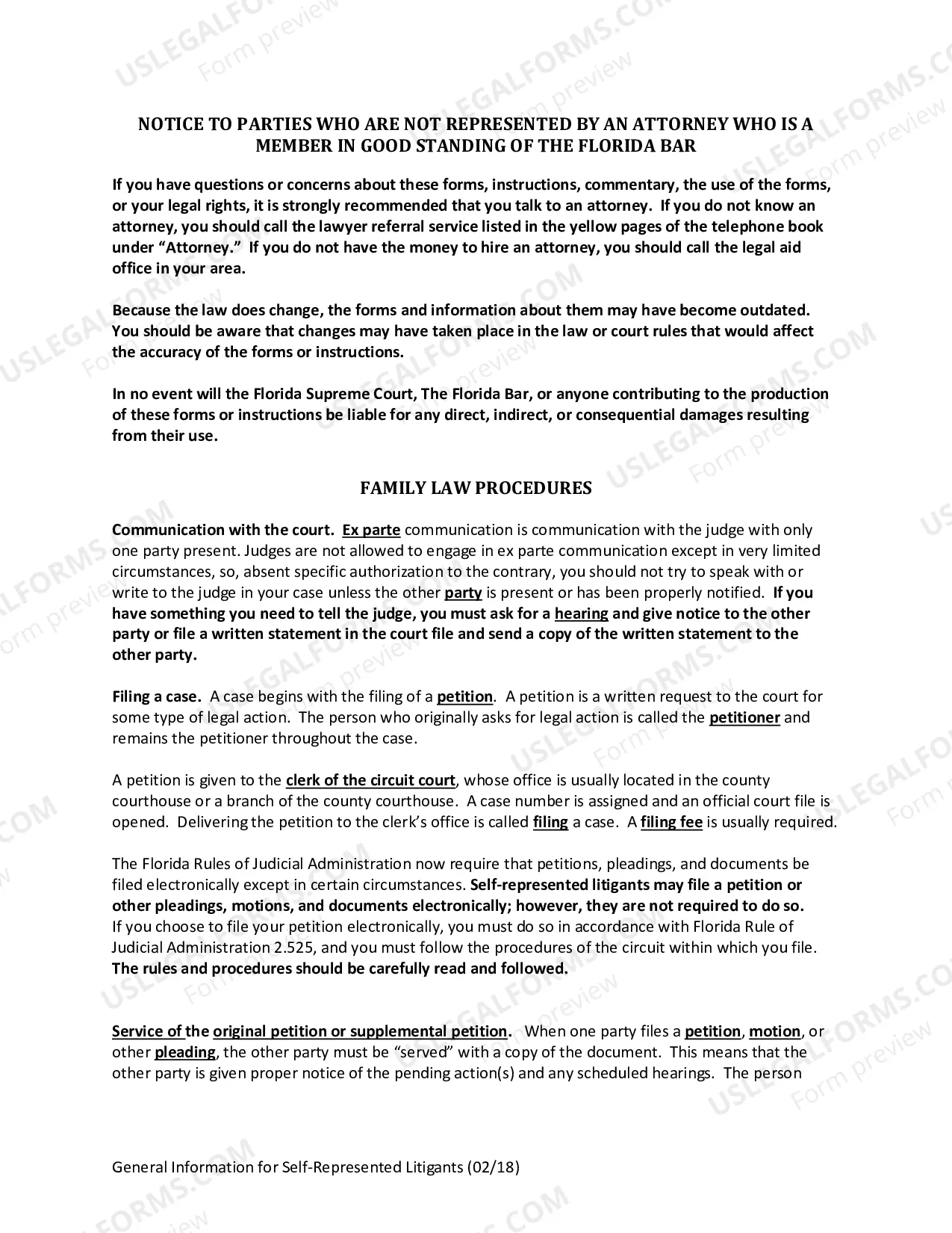 Preview Name Change Instructions and Forms for an Adult in Clay County Only