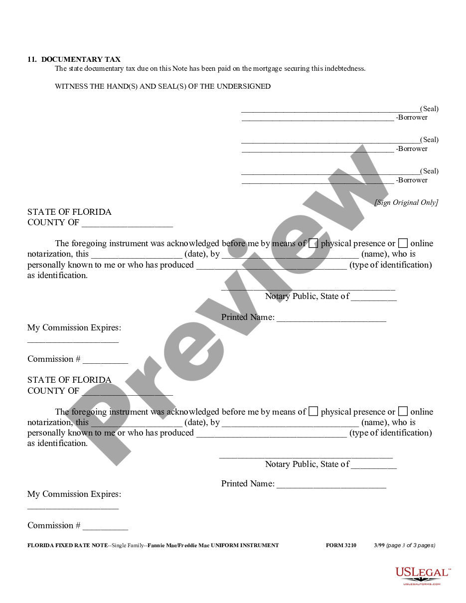 page 2 Florida Secured Promissory Note preview