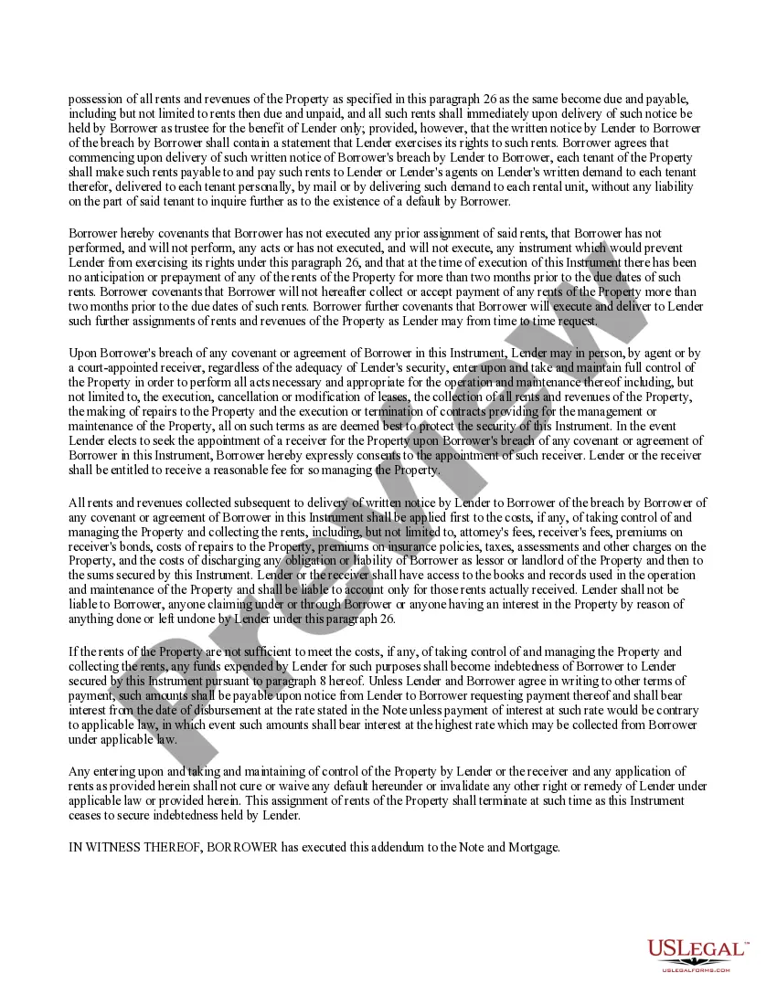 Preview Fixed Rate Mortgage Note with Balloon Payment