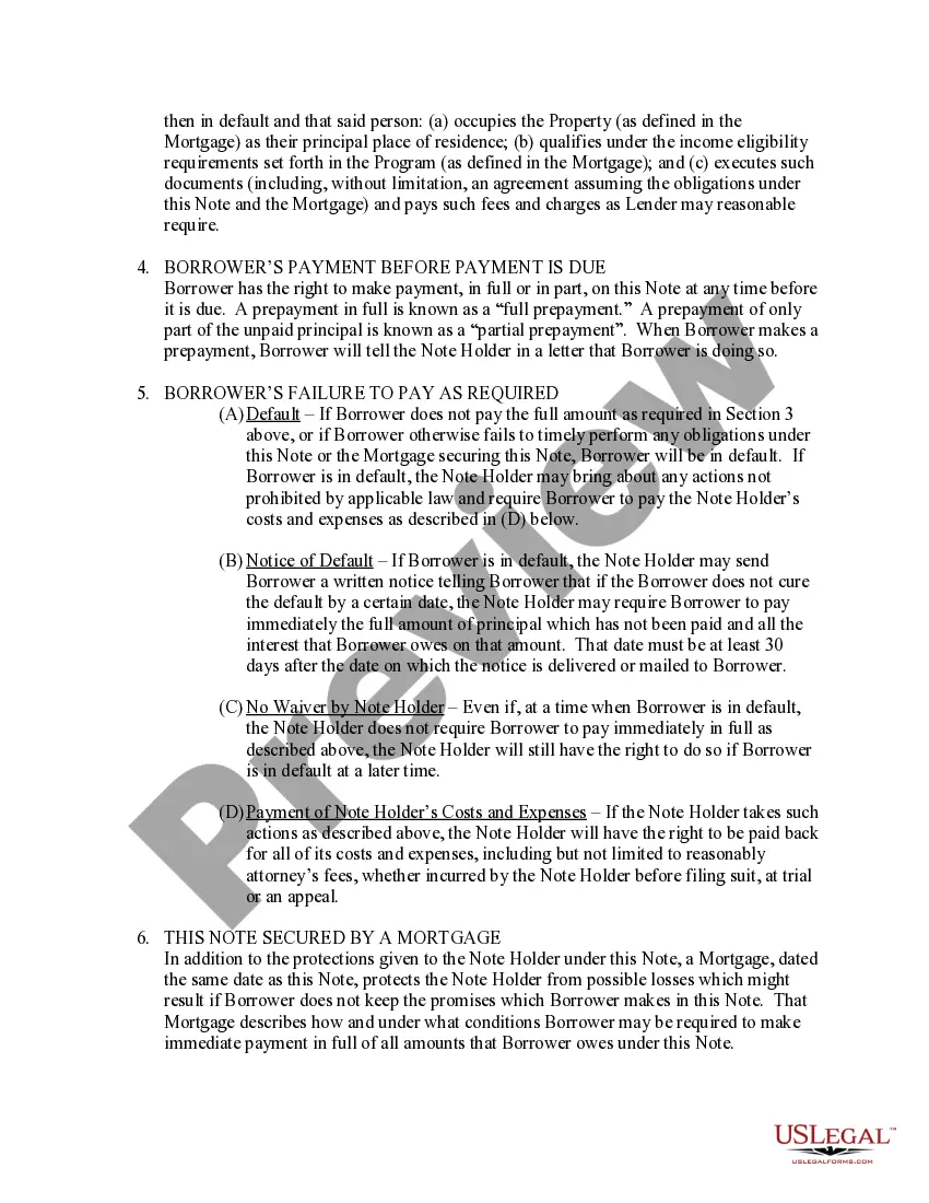 Preview Promissory Note